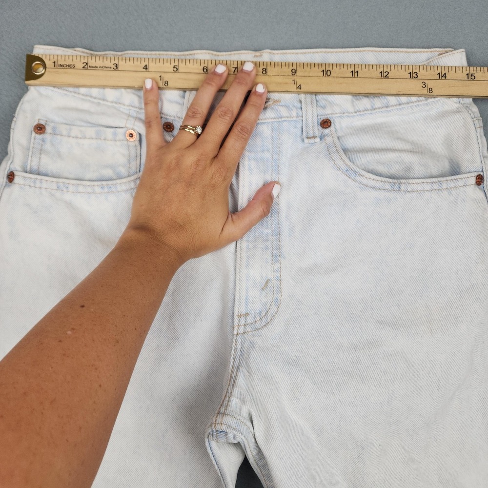 Vintage Levis 505 Jeans Men 32x30 (30x29) Light Wash Blue Straight Denim USA 90s - Picture 9 of 15